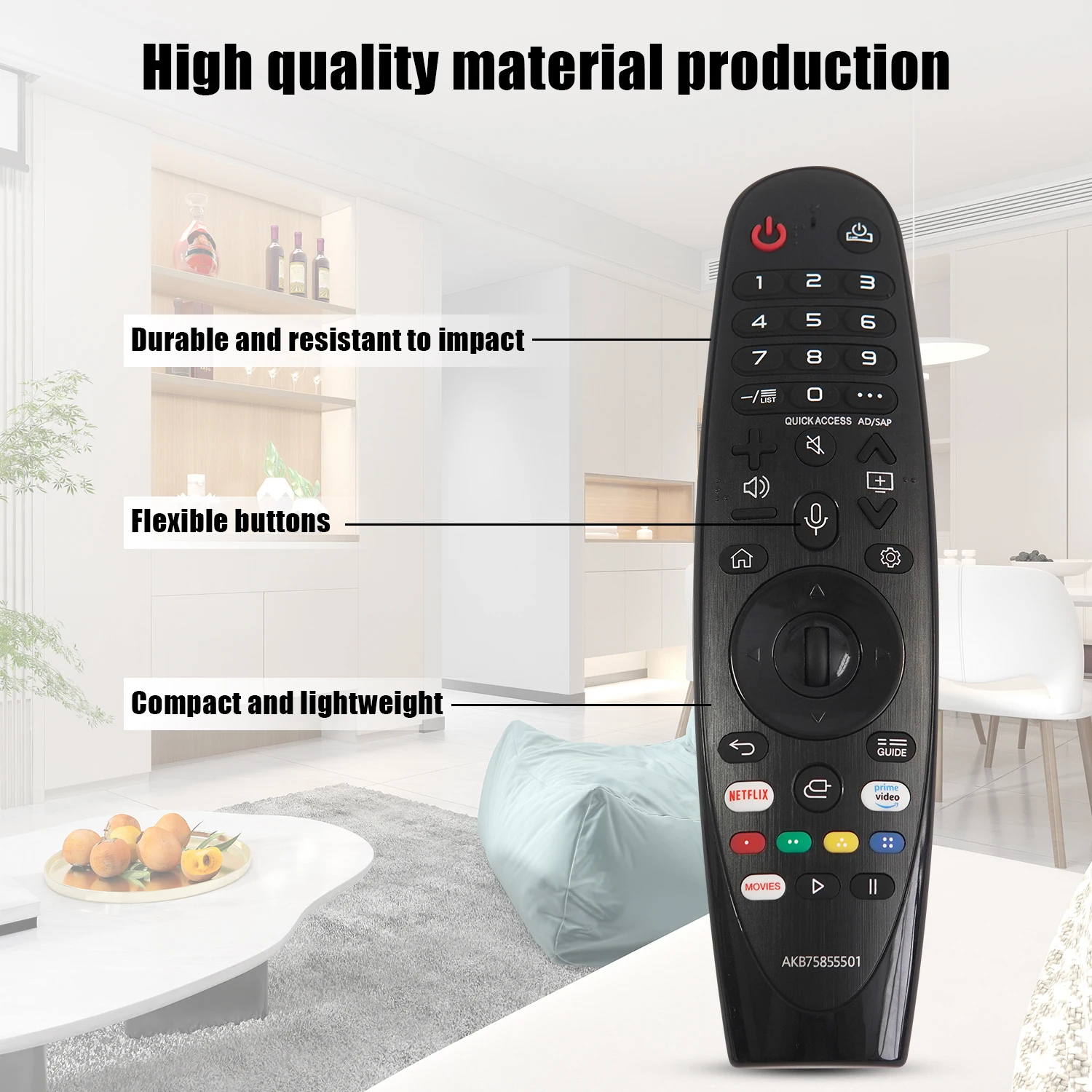 IR 20GA AKB75855501 Universal Remote Control for LG Smart TV Magic Remote control（NO Voice Function No Pointer Function）