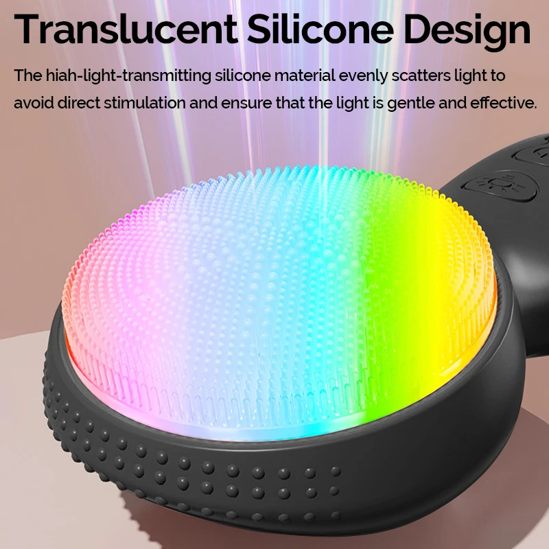 7 Colors Facial Cleansing Brush Exfoliating Waterproof Face Deep Cleaning Scrubber Hot Compress Virbration Massage Beauty Care