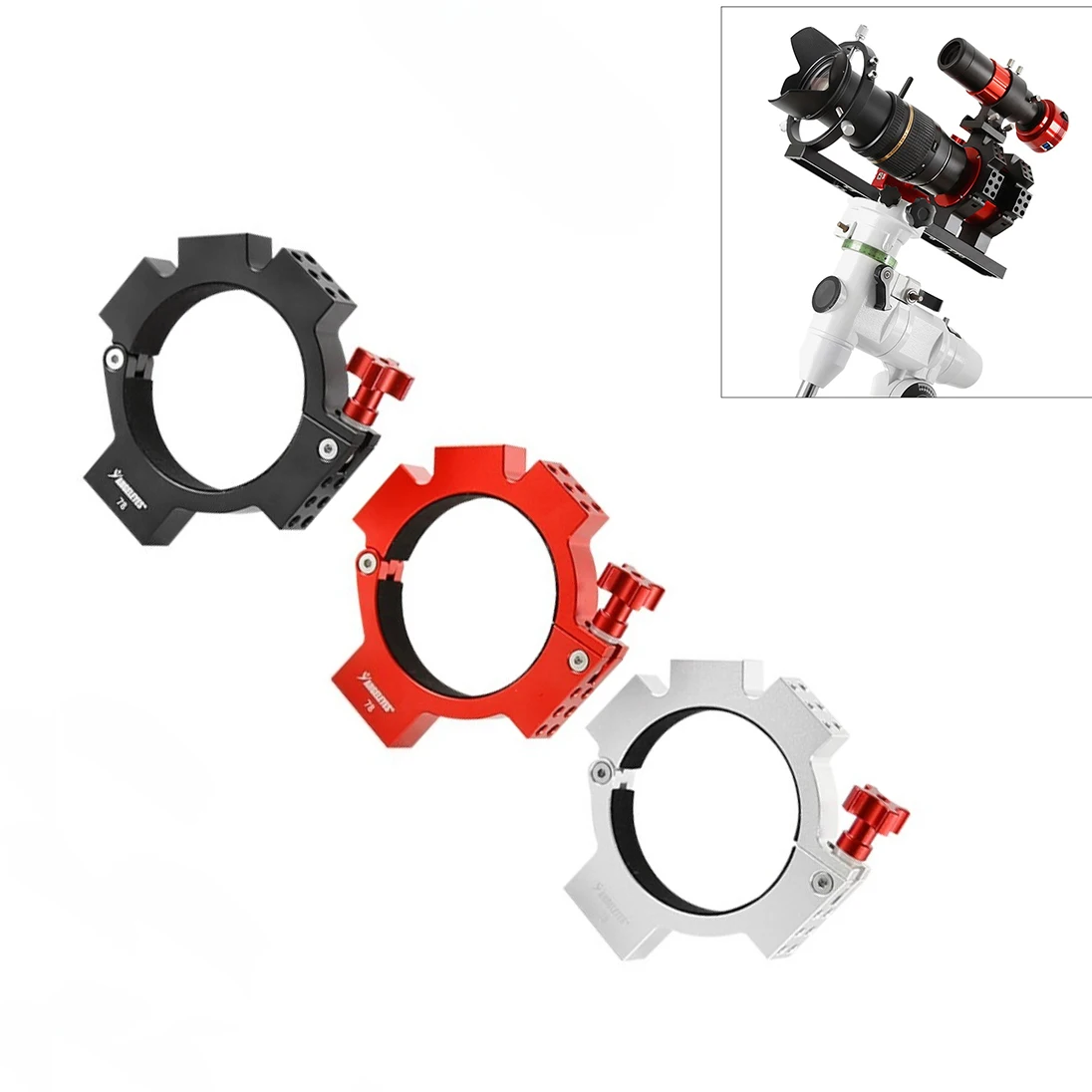 New For ASI Freeze Camera Clamp 78/80/90mm ID Freeze Camera Mount DSLR Mounting Bracket Astronomical Accessories For ZWO