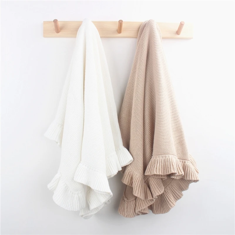 Baby Blankets Ruffle Swaddle Wraps Blanket Infant Summer Quilt High Absorbent Shower Towel Air Conditioned Room Dropship