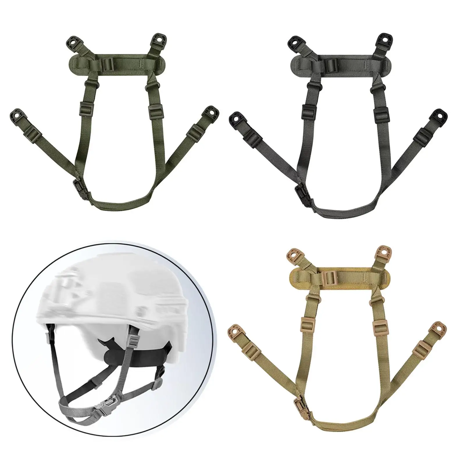 

Helmet Chin Strap Nylon Adjustable Comfort Fit Replacement Band for Safety Headgear Protection