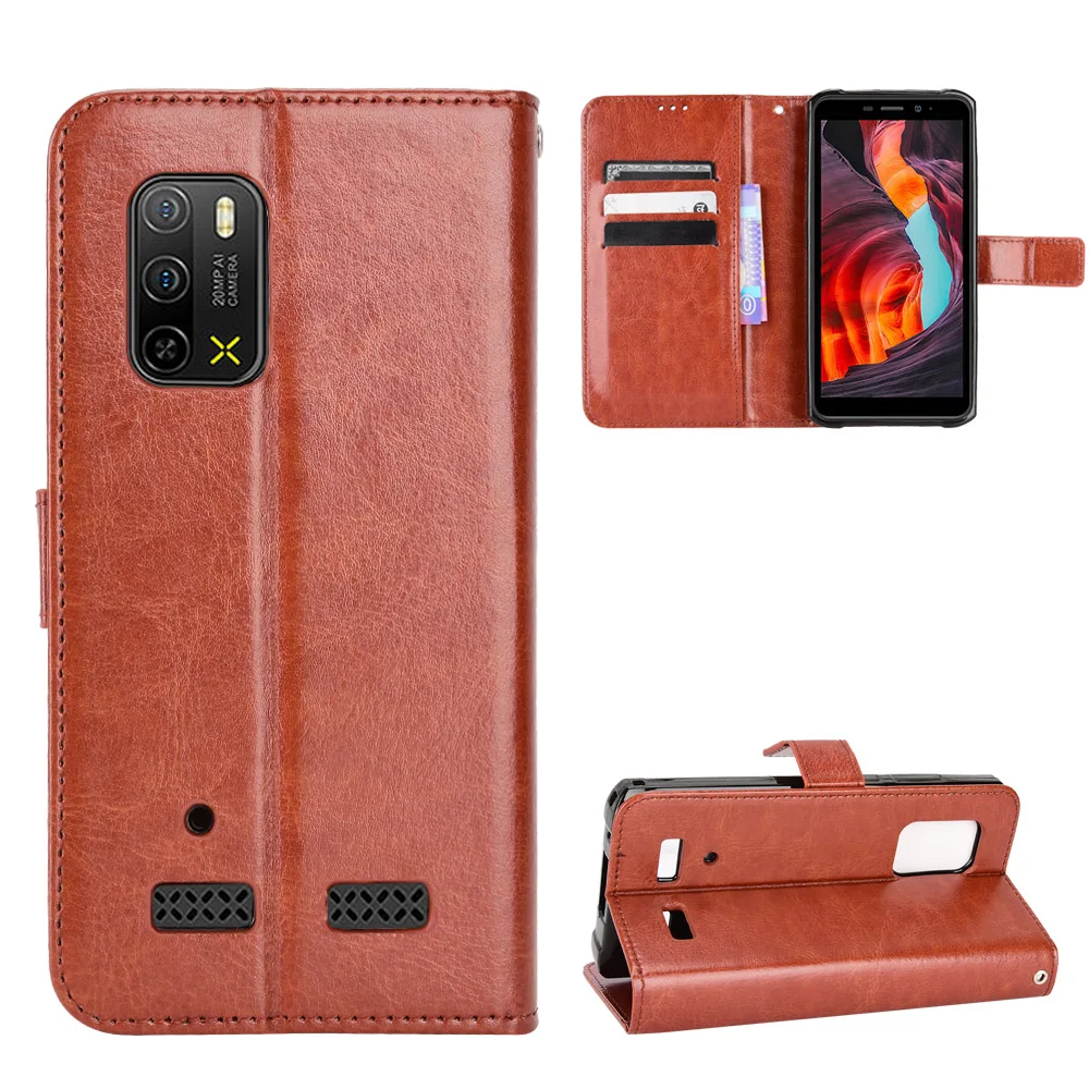 Dompet Fashion Cover Casing Kulit PU untuk Ulefone Armor X10 Armor X10 Pro Casing Belakang Ponsel Pelindung Flip dengan Tempat Kartu