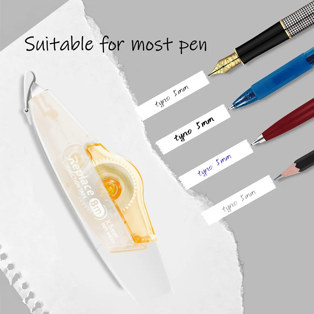 1 Pcs School Correction Tape 8m*5mm Replaceable Correction Tapes Promotional Gift Student Prize School Office Stationery