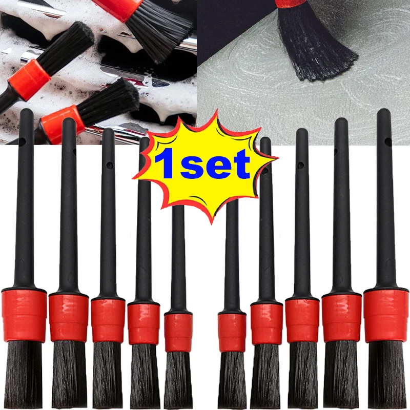 

5PCs Car Detailing Brush Set High Quality Cars Wheel Dashboard Air Outlet Detailings Cleaning Brushes Tools Auto Accessorie