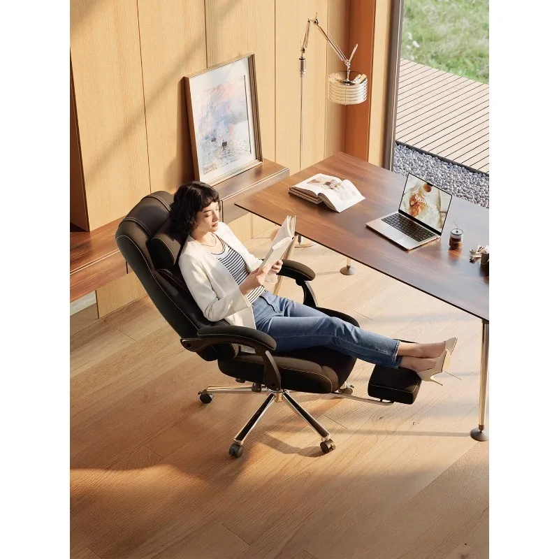 Can lie flat 180 degrees nap dual-purpose boss chair, home sedentary computer chair