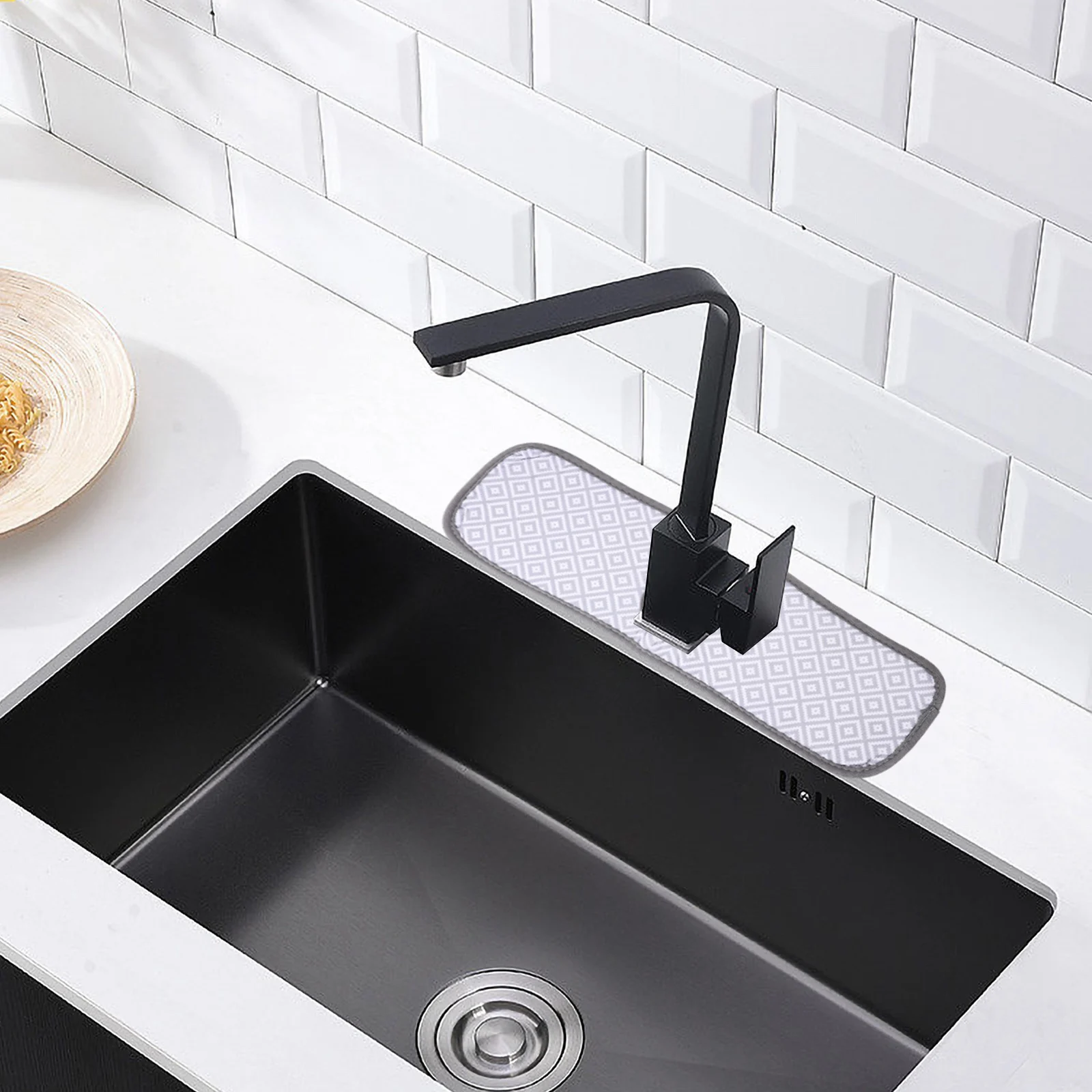 

Faucet Absorbent Mat For Sink Non-Slip Water Drying Pad Tap Mats Kitchen Sink Guard Drip Catcher Drain Mat