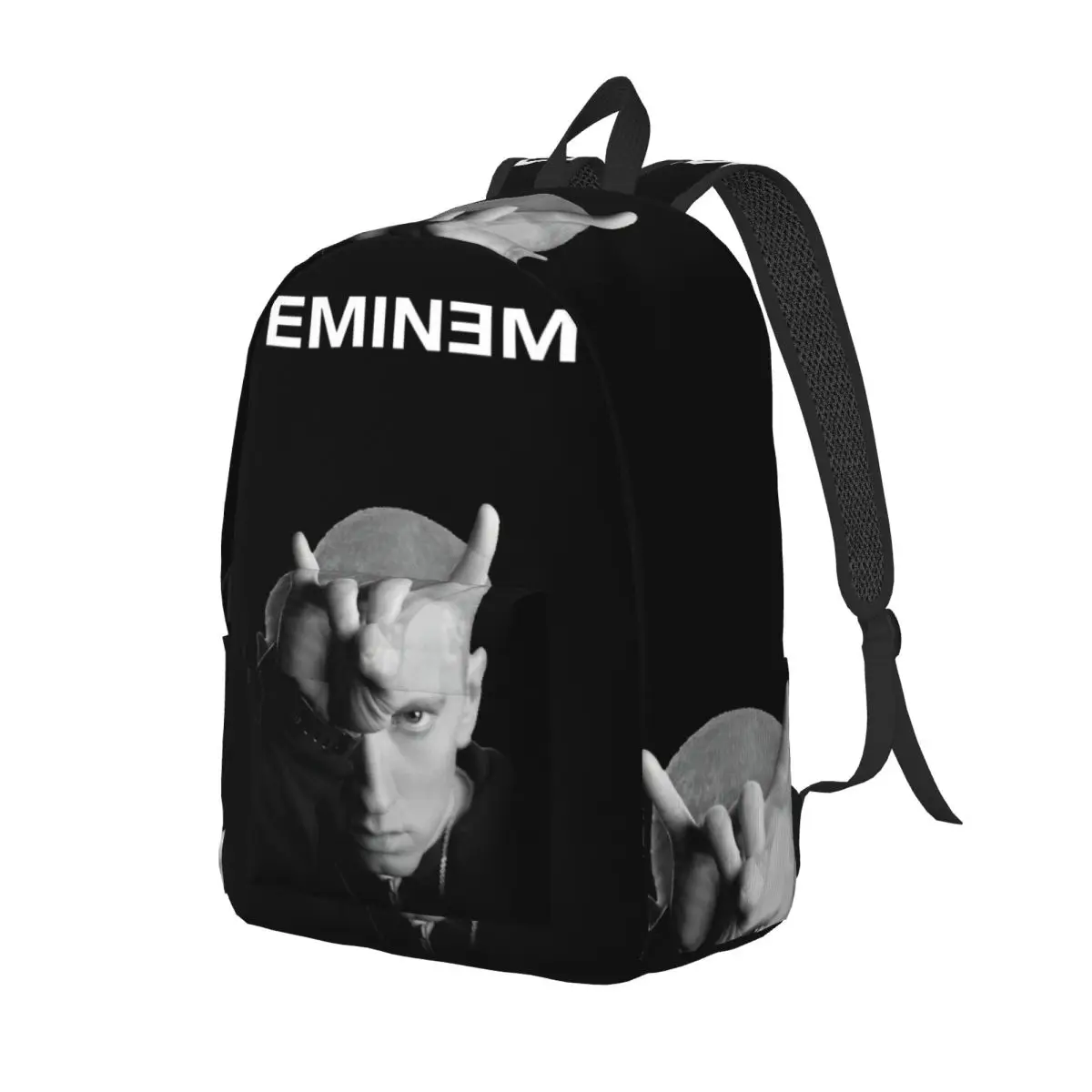 Famous Rapper Eminem Backpack for Boy Girl Kids Student School Bookbag Canvas Daypack Kindergarten Primary Bag Outdoor