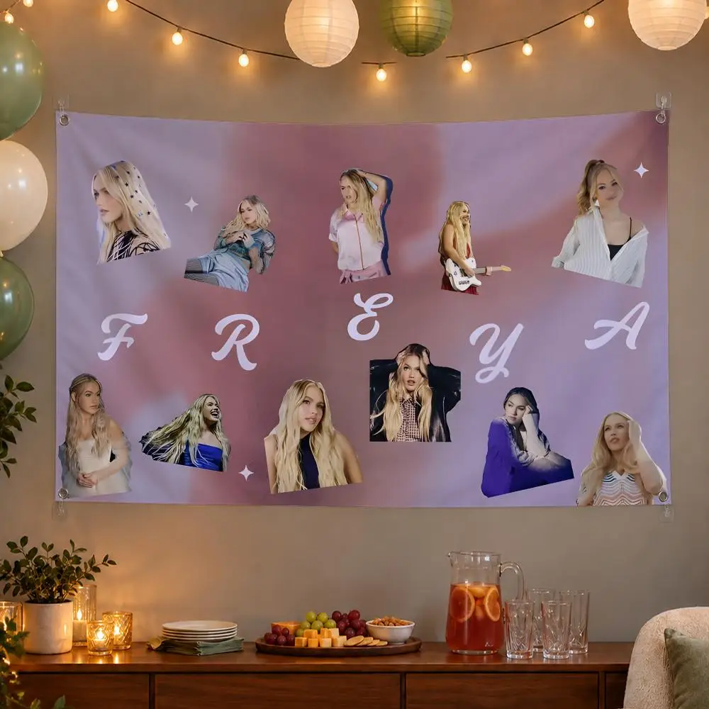 Trending Singer Freya Skye Flags Wall Hanging Banner Indoor Outdoor Party Home Wall Decor Backdrop