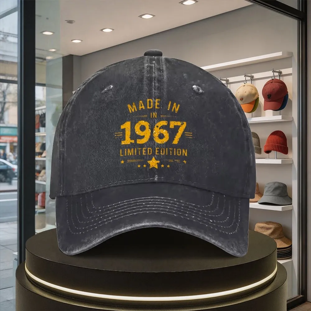 Made in 1967 Limited Edition Vintage Baseball Cap Unisex Casual All Seasons Sun Protection Hat