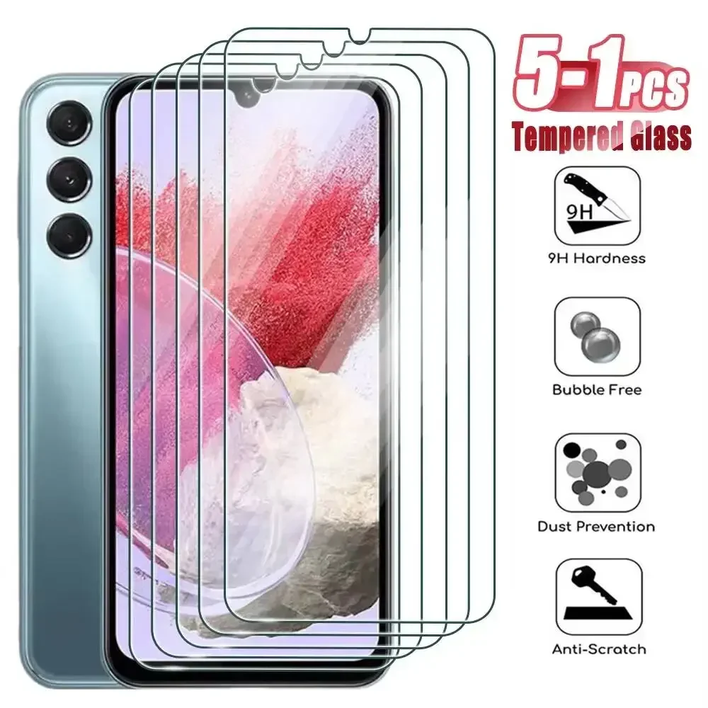 5-1Pcs Tempered Glass For Samsung Galaxy A56 A36 A26 A16 A07 A06 A22 A32 A52 A03 A13 A23 A33 A53 A73 S25 FE S24 Screen Protector