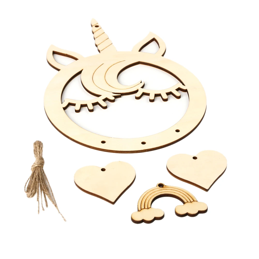 

Wooden Dreamcatcher Decorative Hanging Wall Craft Ropes Pearlescent Bamboo Baby Room Home Decor Unique Handmade Style