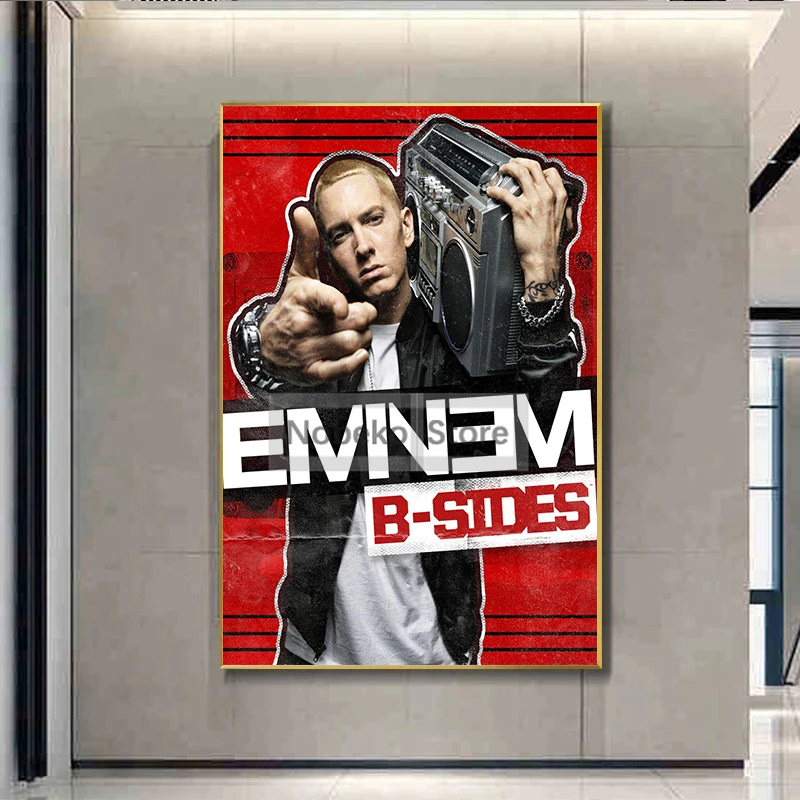 Eminem موسيقى الهيب هوب مغني الراب ألبوم صور غلاف ملصق ومطبوعات ، لوحة قماشية ، صور فنية جدارية ، ديكور غرفة المنزل