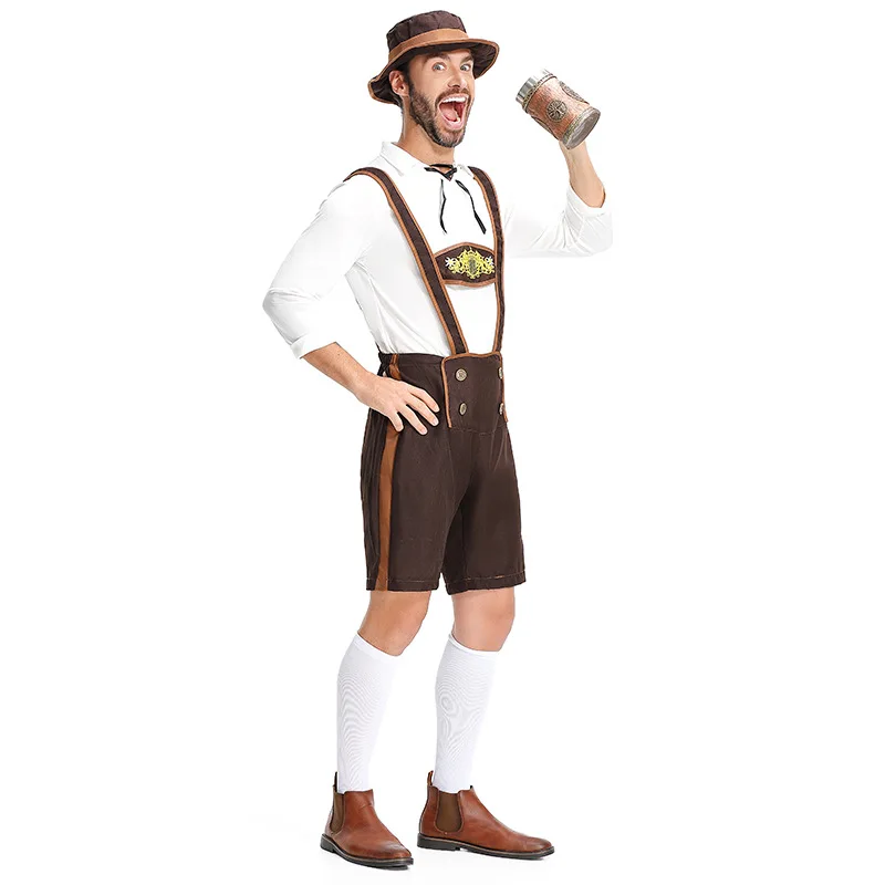 Costume traditionnel allemand Oktoberfest pour hommes, tenue de bière bavaroise, cosplay, Halloween, carnaval, festival, vêtements de fête, couple