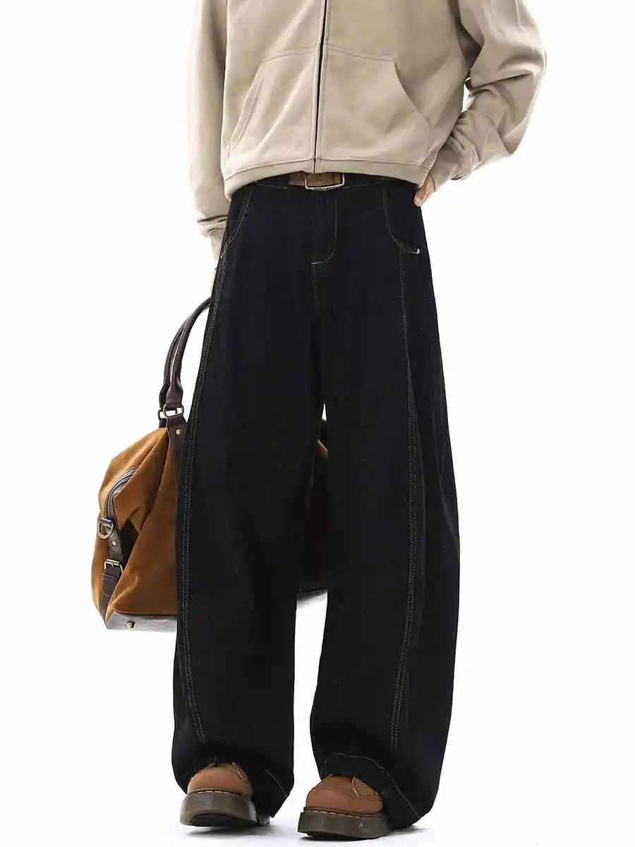 Wome's Black Gothic Y2k Emo Jeans Vintage Harajuku Baggy Boyfriend Jean Pants Japanese 2000s Style Denim Trousers Clothes 2025