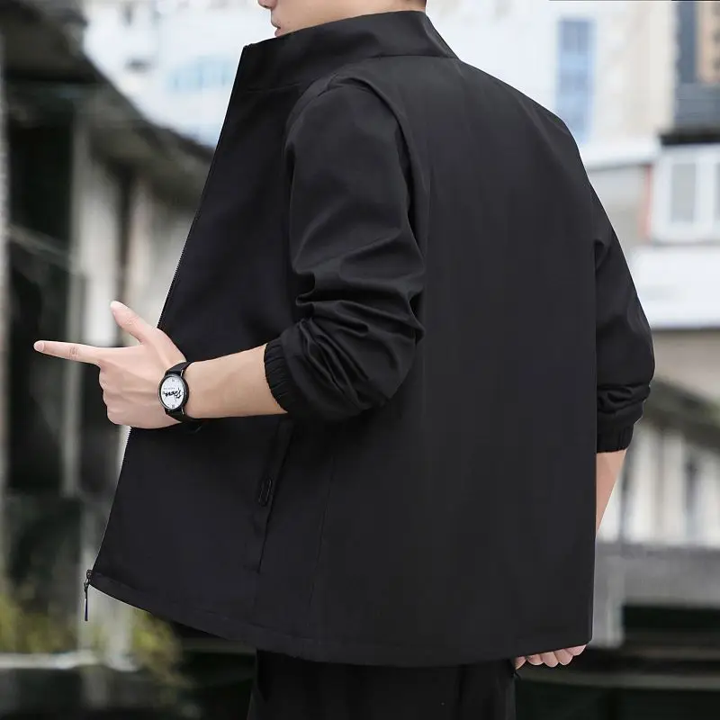 

Мужская куртка-бомбер с длинным рукавом, бейсбольные куртки, мужская ветровка на молнии, ветровка, мужская верхняя одежда, брендовая одежда