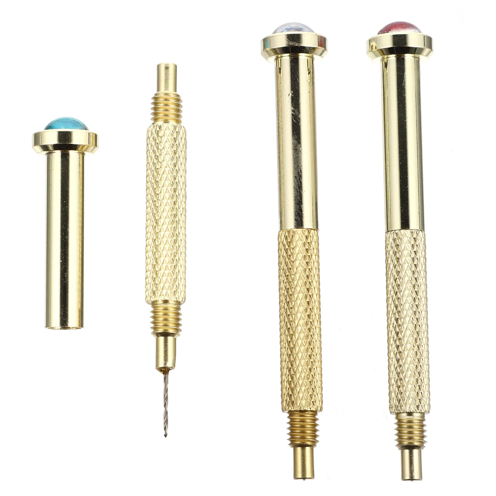 3Pcs Nail Art Hand Drills Metal Durable Piercing Tools DIY Acrylic Gel Tip Charm Jewelry Accessory Nail Hand Drills