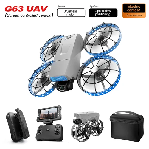 Imagen 2 del producto Drones 4k profesional 10km flujo óptico sin escobillas espejo doble plegable fotografía aérea profesional con servo cardán drone