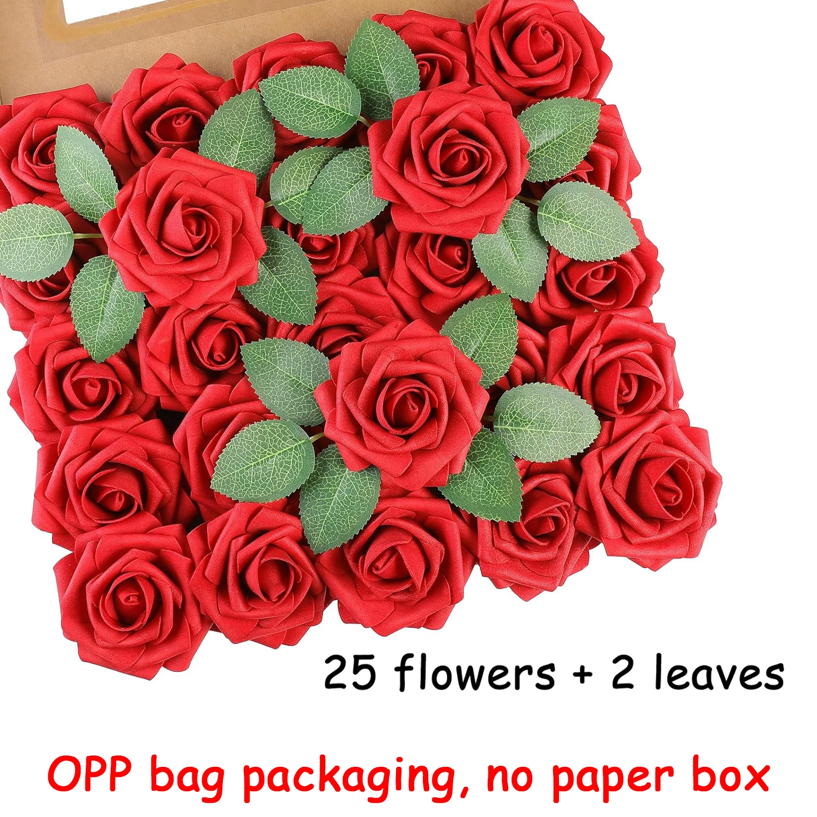 25pcs Artificial Flowers, Fake Flowers Roses W/stem For DIY Wedding Bouquets Centerpieces Arrangements Party Home Decorations image 3