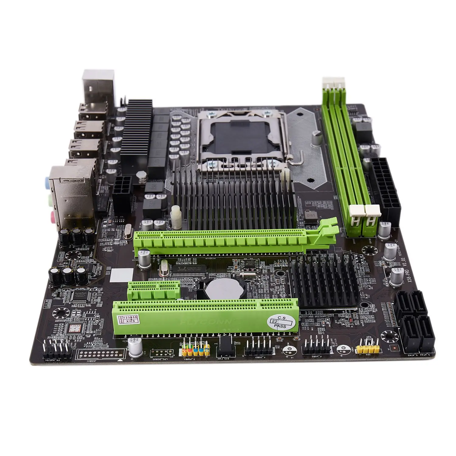 X58PRO LGA1356 Motherboard DDR3 1066/1333MHz ECC RAM USB3.0 SATA2.0 For Core I7/Xeon 1356 Server