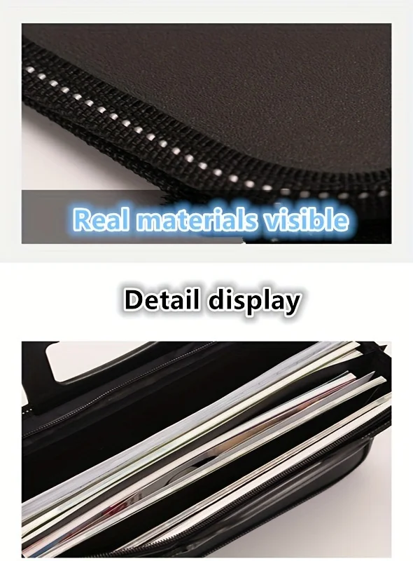 Portable A4 File Bag with Multiple Layers - Ideal for Office, School, and Travel - Minimalist Business Briefcase