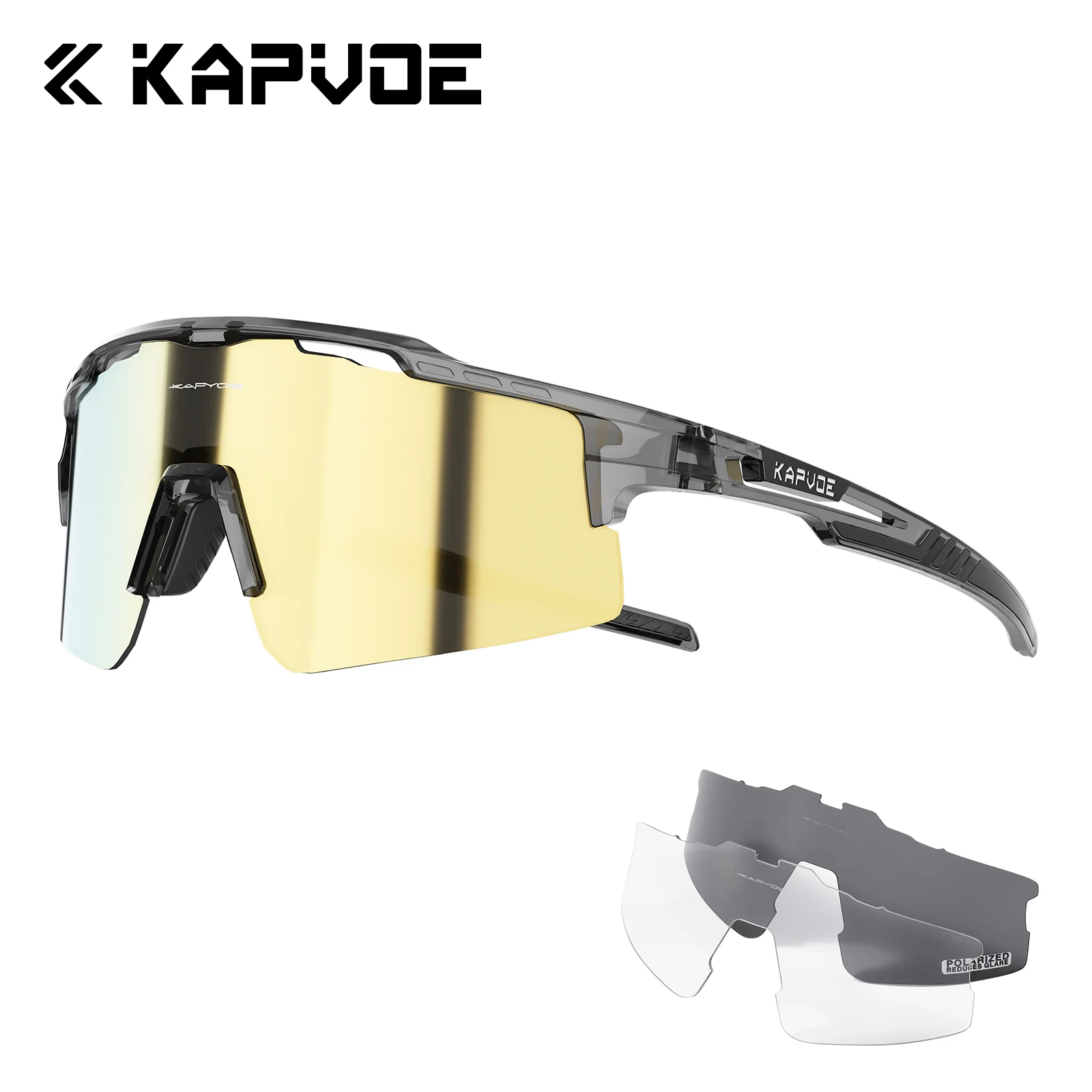 

KAPVOE MTB Road Bike Sunglasses Cycling Glasses Outdoor Riding Popular Hiking Glasses UV400 Protection Men Women Sports Eyewear