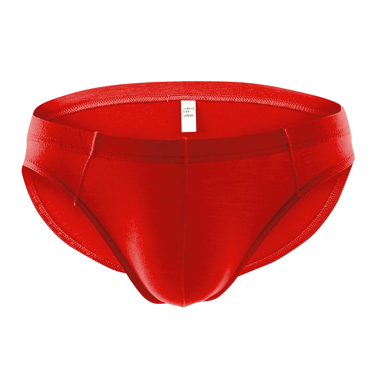 2024 New Men'S Underwear Low Waist Solid Color Sexy U Protruding Briefs Comfortable Breathable Elastic Fitting Underpants