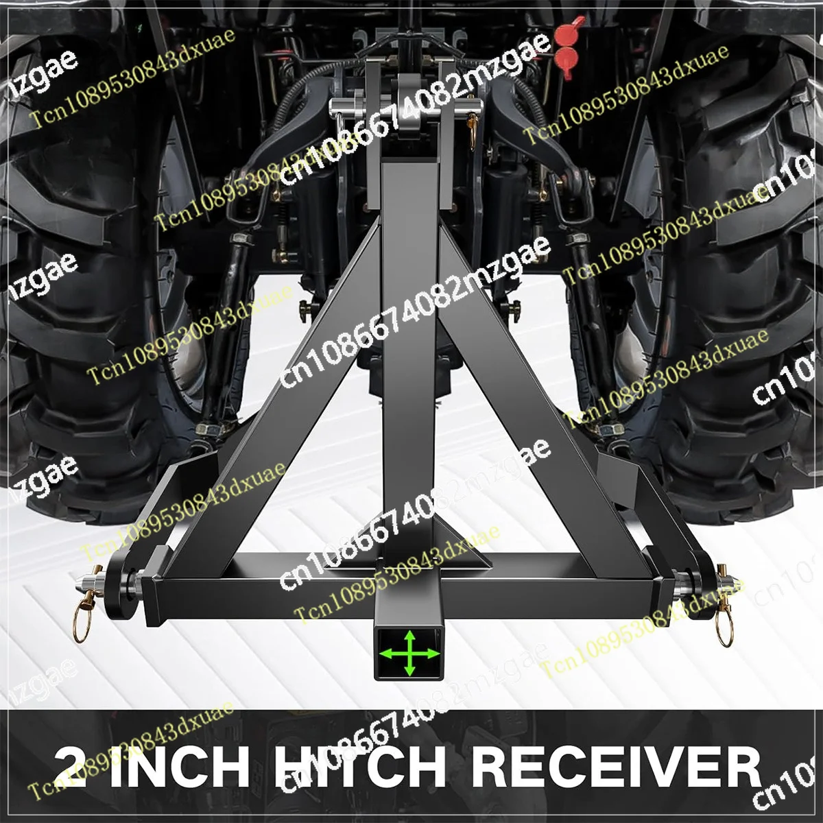 3-Point Trailer Hook Receiver Heavy Duty Tractor Tow Bar Quick Hook Attachment