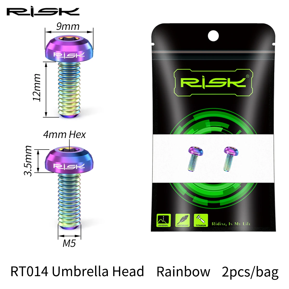 Risiko M5x12mm Fahrrad Flaschenhalter Befestigungsschrauben Titanlegierung MTB Rennrad Flaschenhalter Schrauben Luftpumpe Feste Schrauben