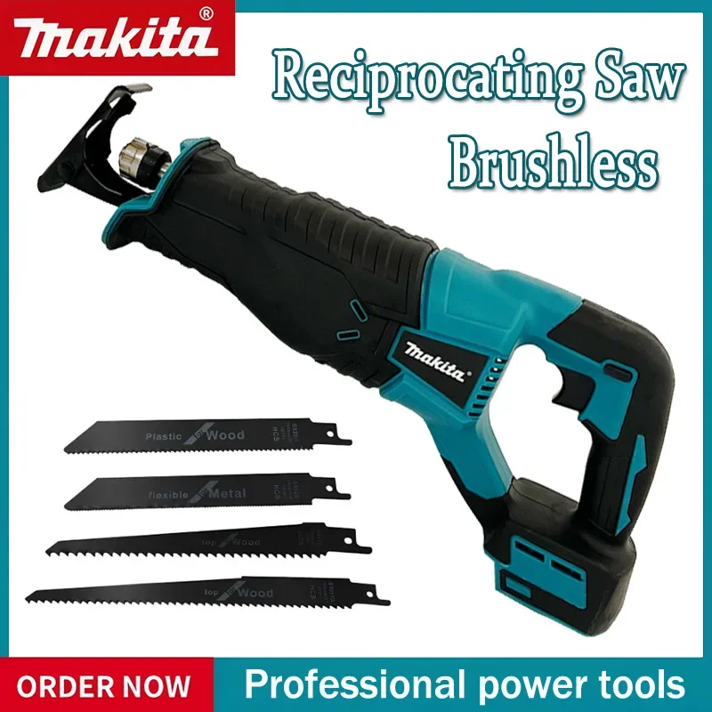 

Бесщеточная сабельная пила Makita, многофункциональный электрический инструмент для улицы, ручная мини-пила для аккумулятора 18В