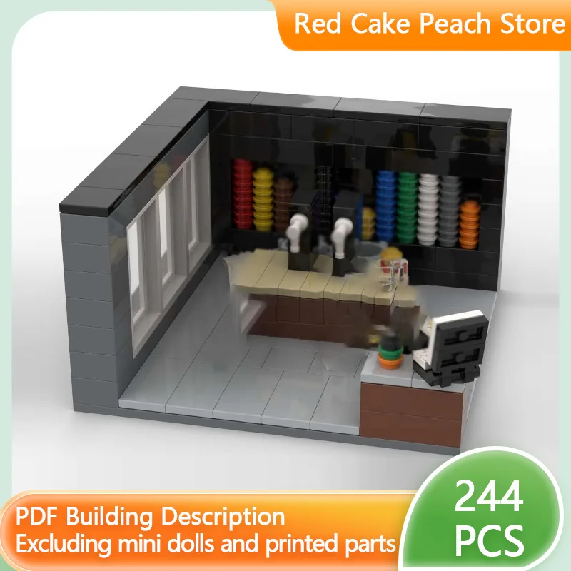 

City Street View Model MOC Building Bricks Popular Advertising Scene Modular Technology Children Holiday Gifts Assemble Toy Suit