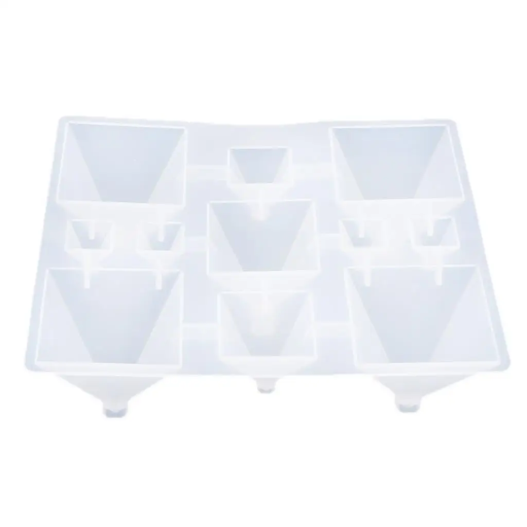 دلايات راتنج السيليكون على شكل هرمي ، جوهرة كريستالية ، كابوشون ، 5 أحجام