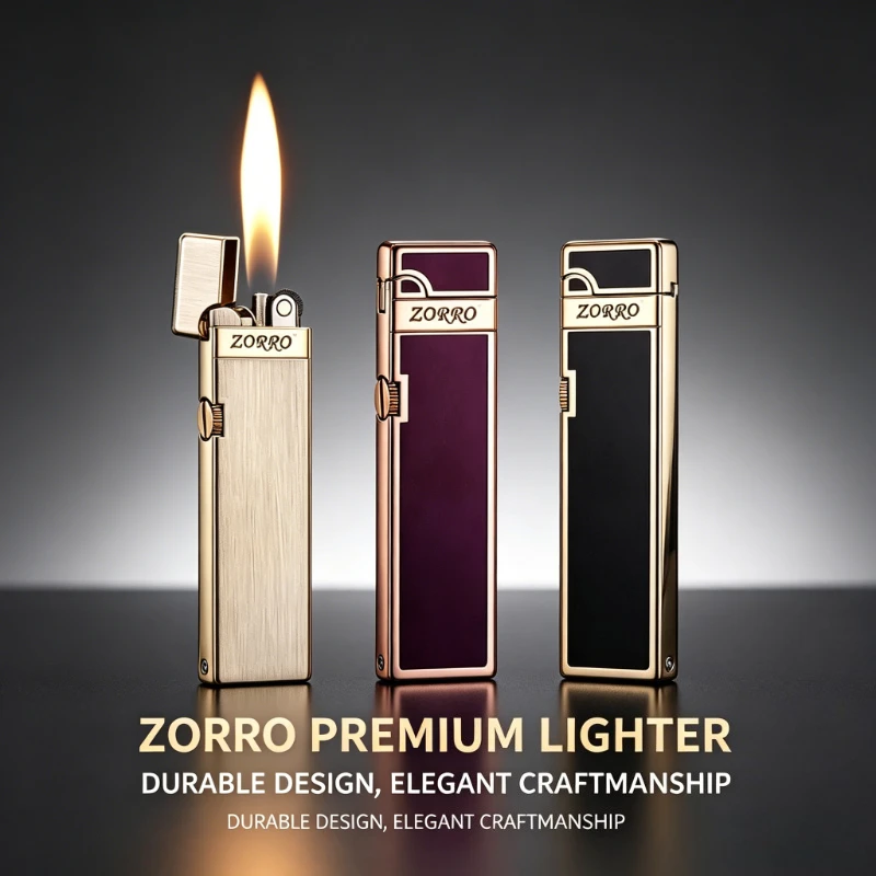 

Elegant Thin Strip Lighter, Windproof Grinding Wheel Lighter, Copper Shell Durable Smoking Tool, Exquisite Luxury Daily Gift