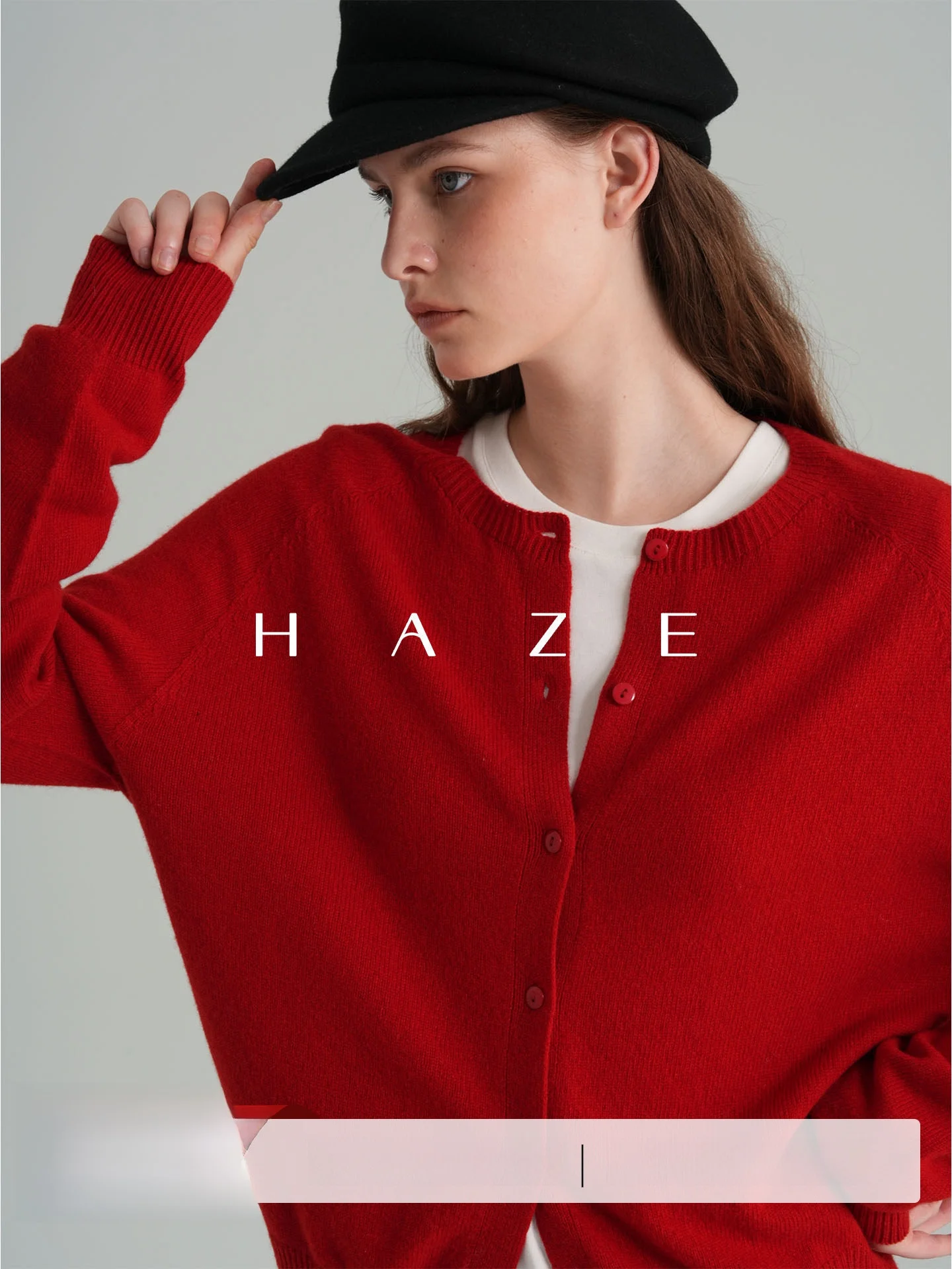 

Классический однотонный вязаный кардиган из шерсти Camere Haze 00, свободного кроя, с круглым вырезом, на 8 пуговицах, с длинными рукавами, повседневный.