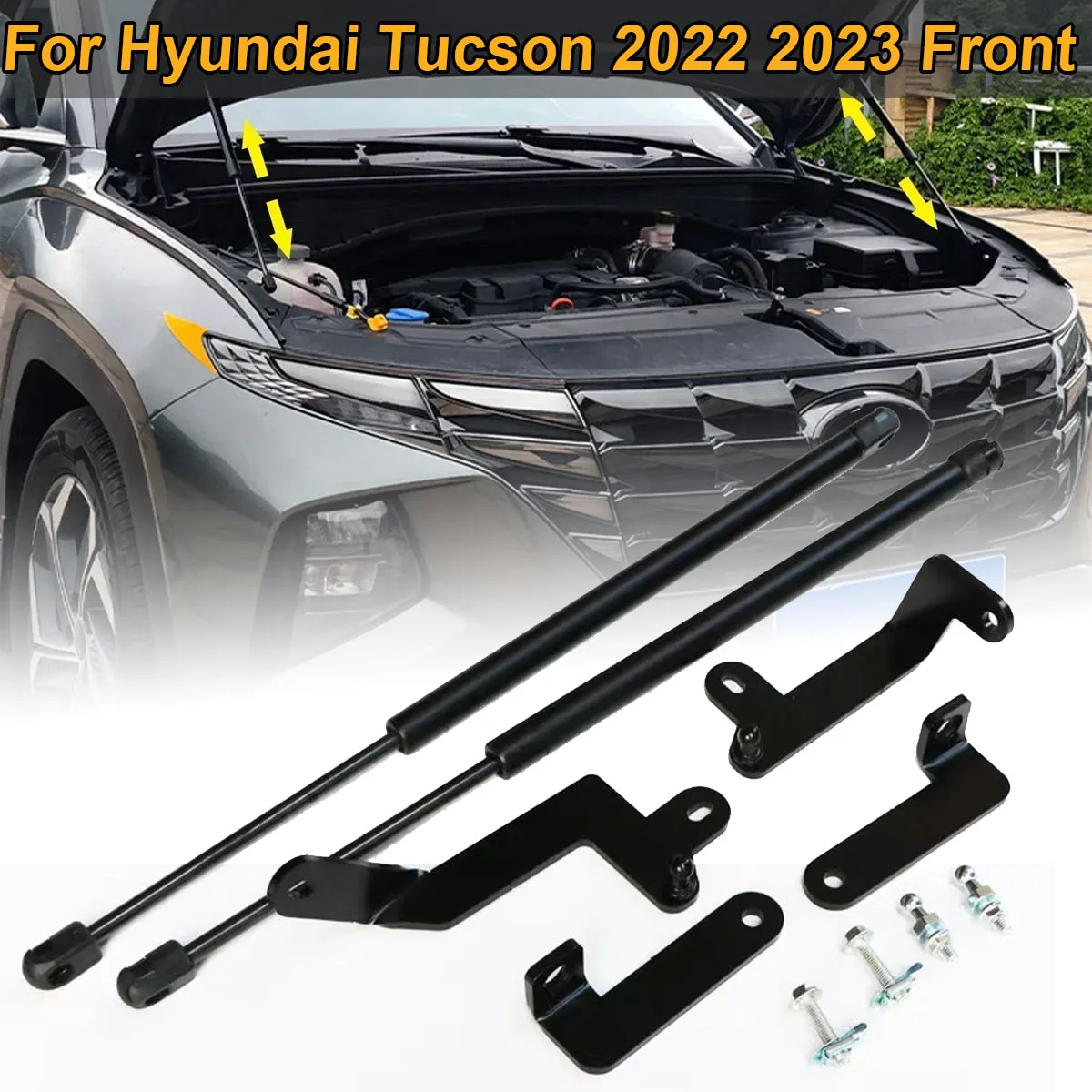 For Hyundai Tucson 2022 2023 Front Bonnet Hood Gas Springs Bars Struts Shock Supports Engine Cover Lift Car Accessories