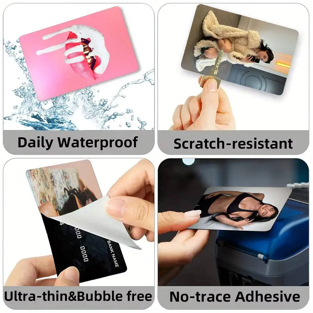 Model K-Kylie J-Jenner Credit Card HD Stickers Small Chip Waterproof Sticker Game Card Decal Gift
