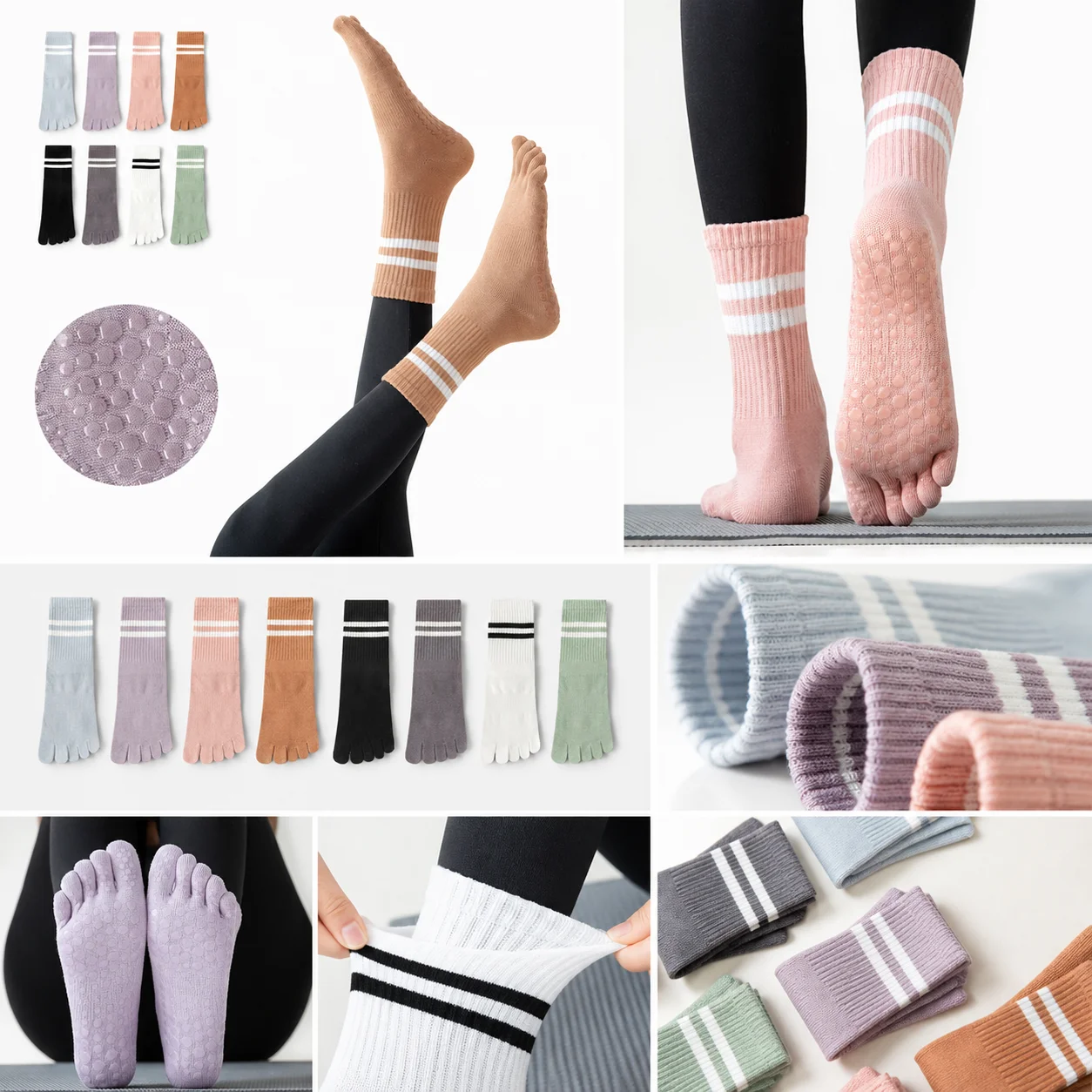 Calcetines unisex de algodón p - Pilates Yoga Etc reseña y precio