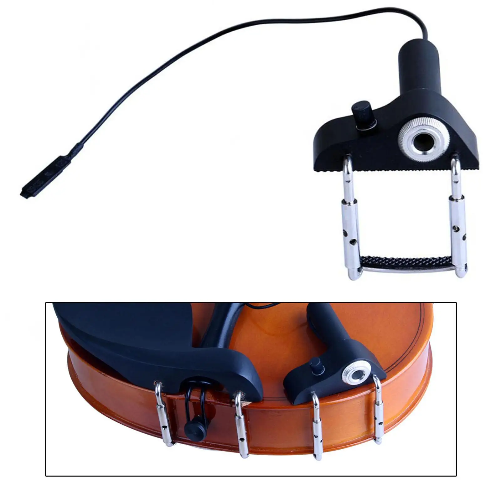 Violin Pickup Piezo Violin Pickup,Portable,Easy Installation,Gooseneck Pick up Microphone Pickup for Electric Guitars Bass