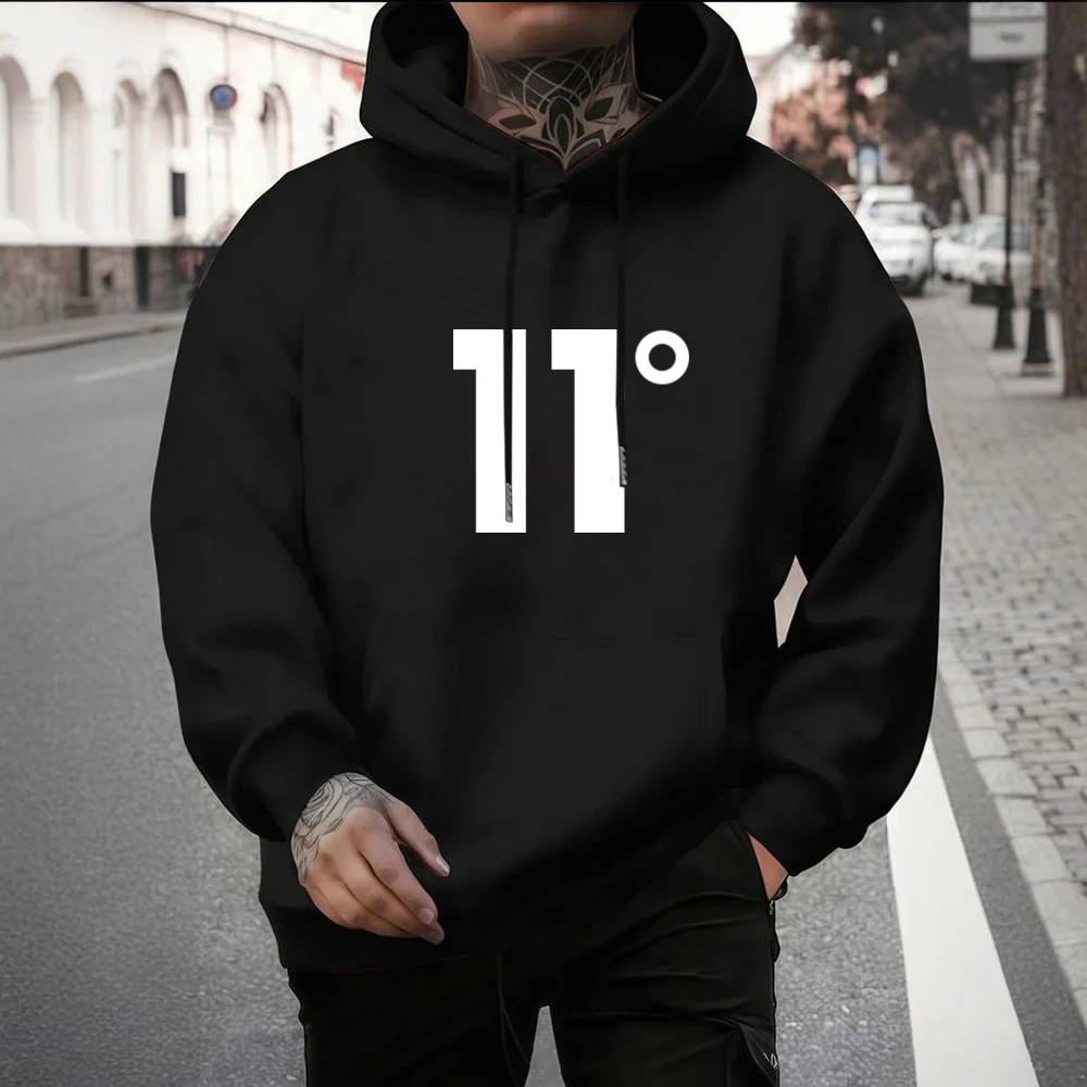 

Мужская повседневная толстовка с капюшоном, с теплой и дышащей подкладкой, модный принт 2026 года, длинные рукава, стандартный крой, около 2026 г.