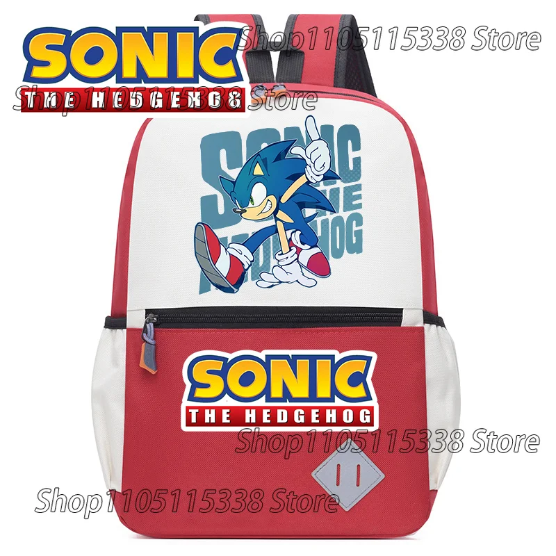 

Anime Large Capacity Backpack Sonic New Cartoon Schoolbag for Student Fashion Book Bag Knapsack Storage All-match Birthday Gifts