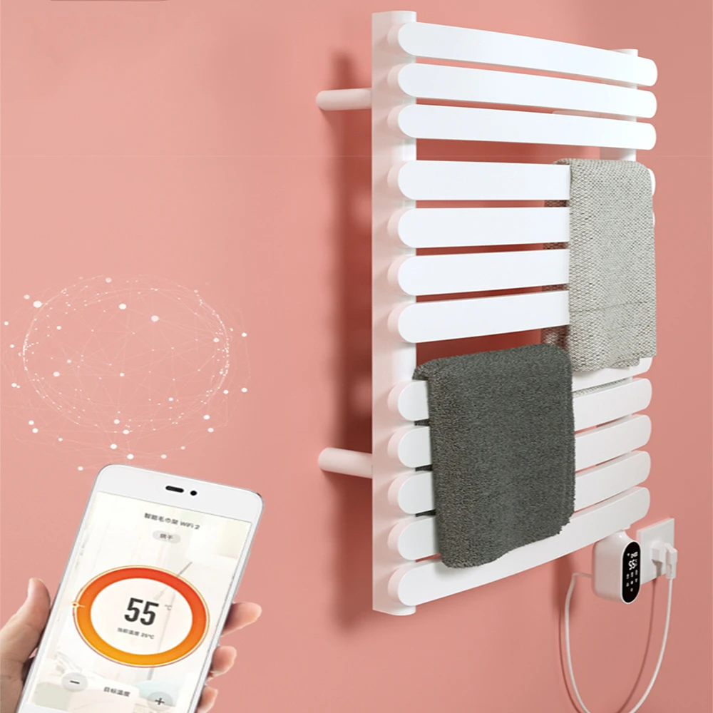 

Electric Bathroom Accessories Tuya App Towel Warmer Heating Towel Dryer Shelf Heated Towel Rail for Smart Home For Bathroom