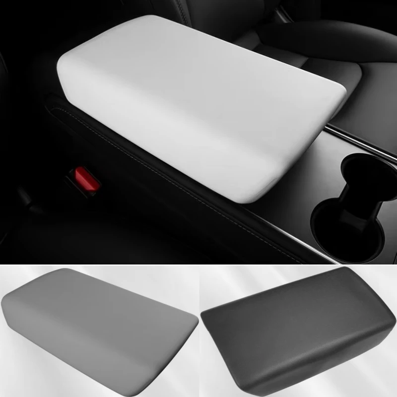 Dla Tesla Model 3 Y 2023 2024 Akcesoria Podłokietnik Ochraniacz Skrzynka Pokrywa Biały Miękki TPE Panel Konsoli Środkowej Pad Model3 Highland