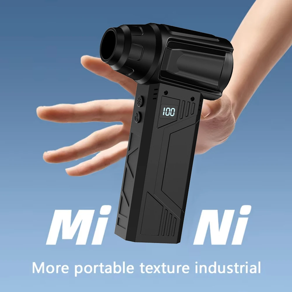 500000 دورة في الدقيقة توربو مروحة منفاخ الهواء المحمولة اللاسلكية منظف الغبار نوع c شحن فرش منفاخ نفاث في الهواء الطلق المنزل نظيفة 5000mAhx2