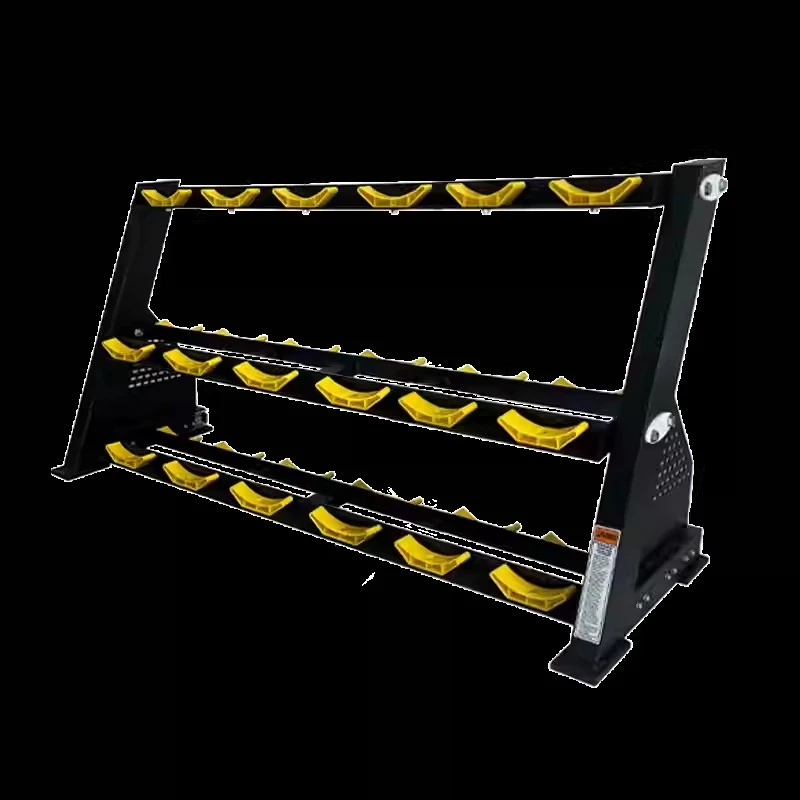 2026 Three Layer Dumbbell Rack Can Store 10 Pairs of Hexagonal Round Head Dumbbells for Commercial Household Use Saving Space
