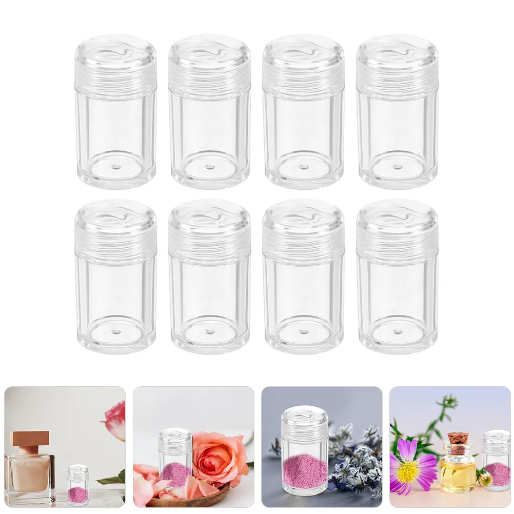 

Набор из 8 дорожных контейнеров для пудры: пустые емкости для рассыпчатой пудры с герметичными крышками, для тонкого распределения, многоразовые футляры для макияжа в дорогу