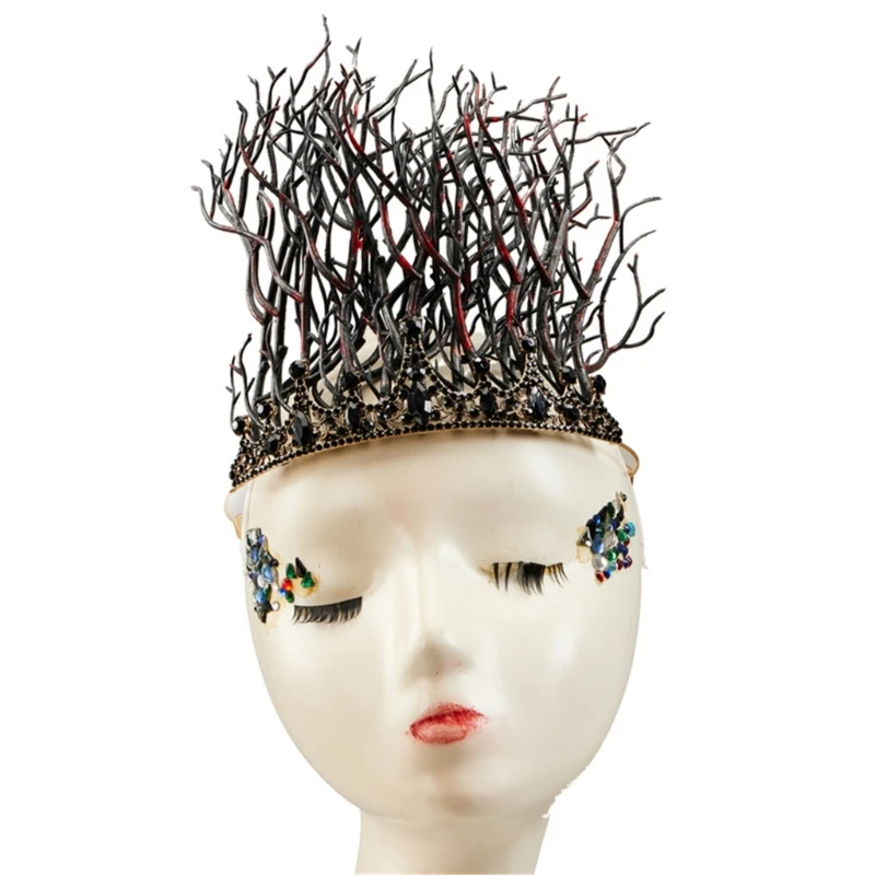 Elegant Black Vintage Metal Head Accessory Fashion Hairpieces Practical Hair Decoration Hairpieces for Themed Parties