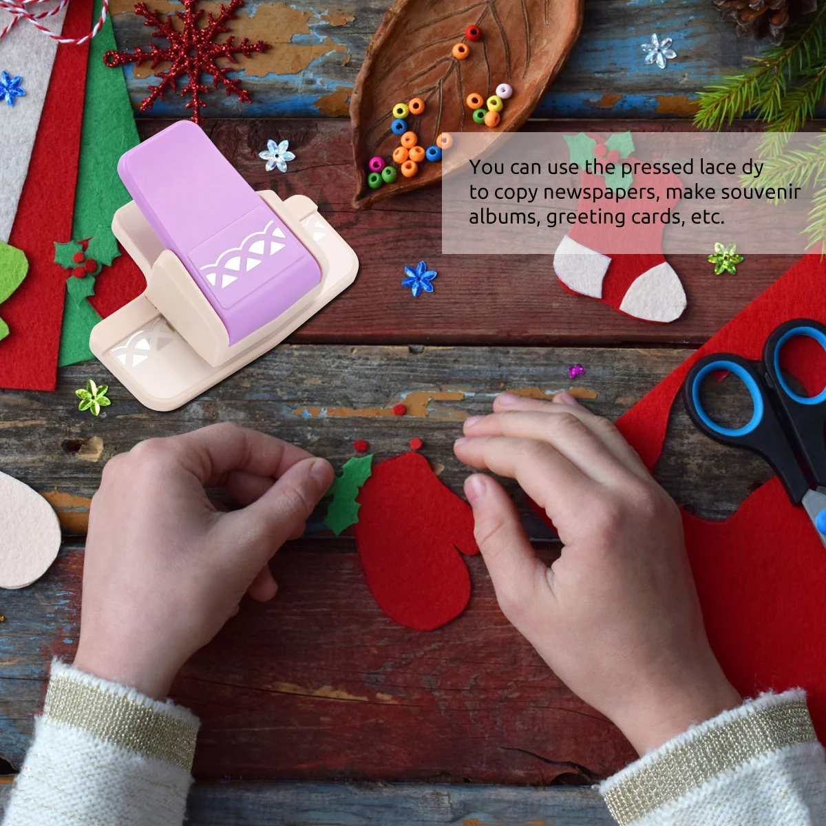 

1pc Embossed Craft Punch Mini Manual Paper Cutter For Scrapbooking Diy Projects Kids Children Random Color 3# Small Size Tool