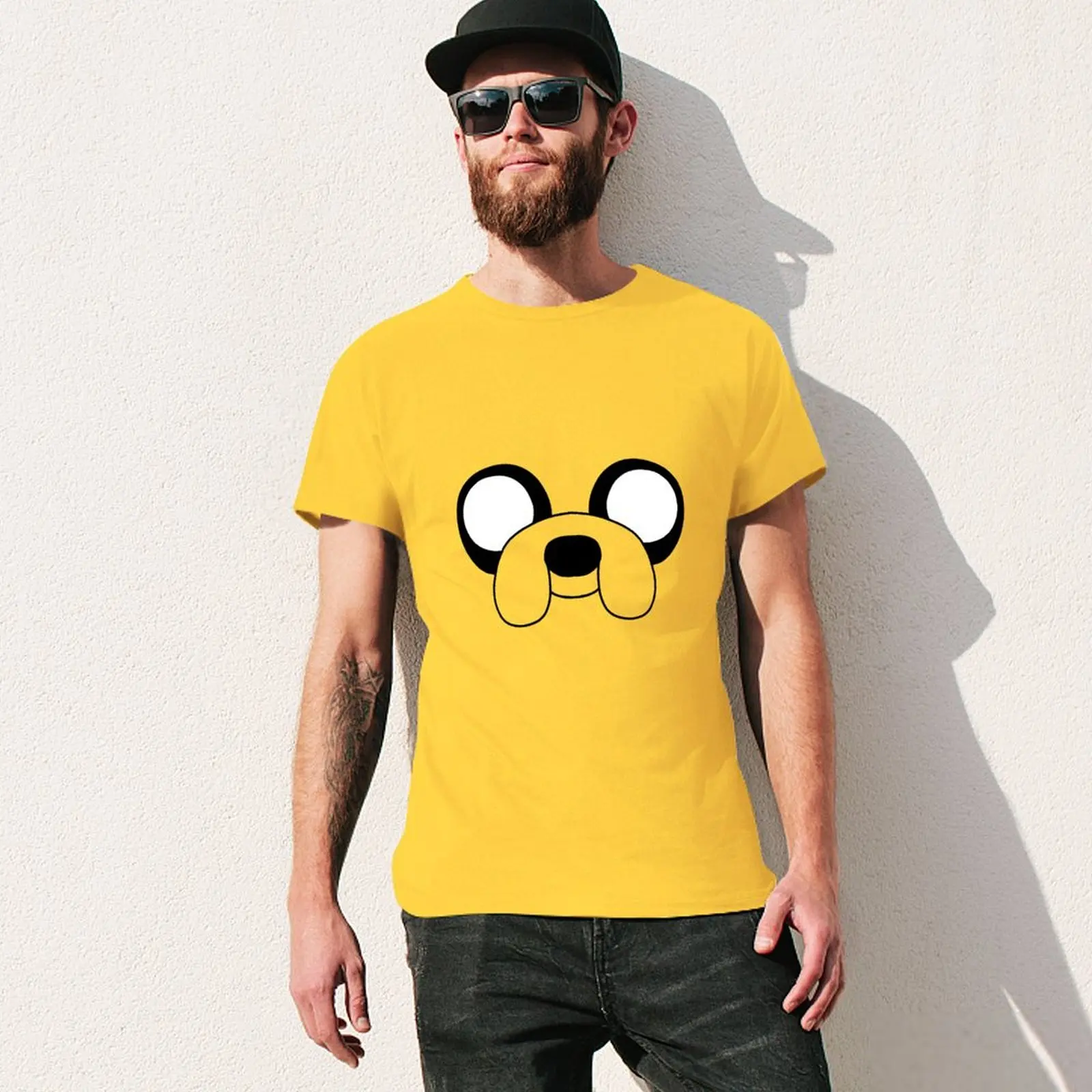 jake the dog face T-Shirt aesthetic clothes plus size tops shirts graphic tees Short sleeve tee mens champion t shirts