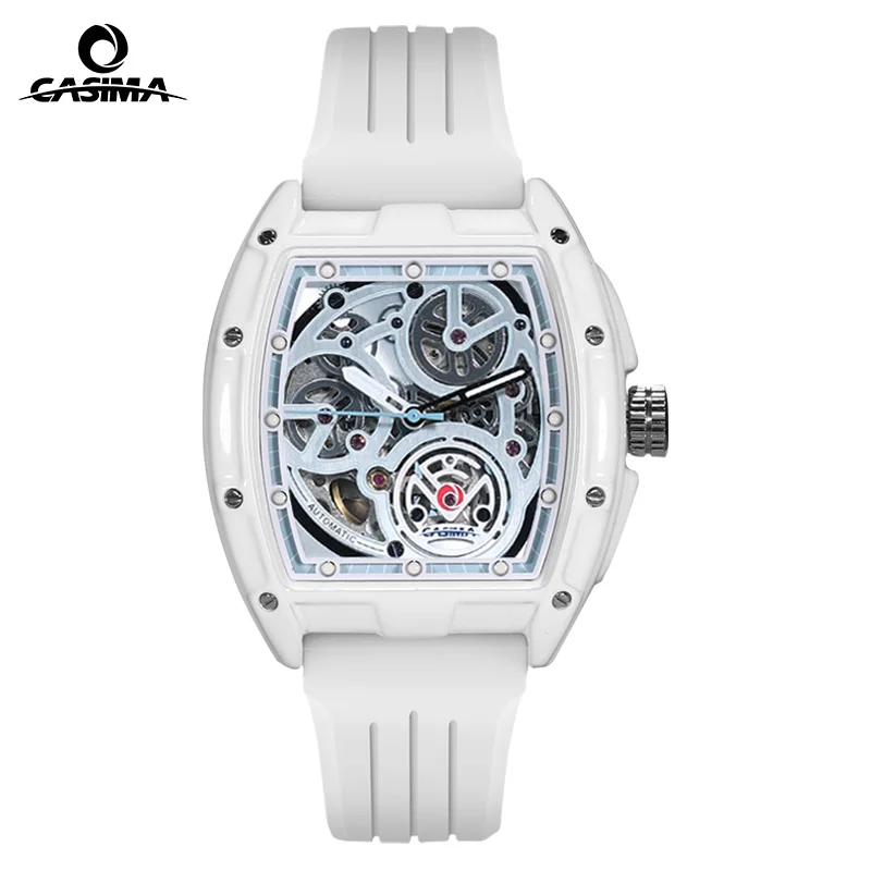 Часы CASIMA для пар, механические часы, студенческие часы с силиконовым ремешком, водонепроницаемые спортивные часы, модель CS2164-1047