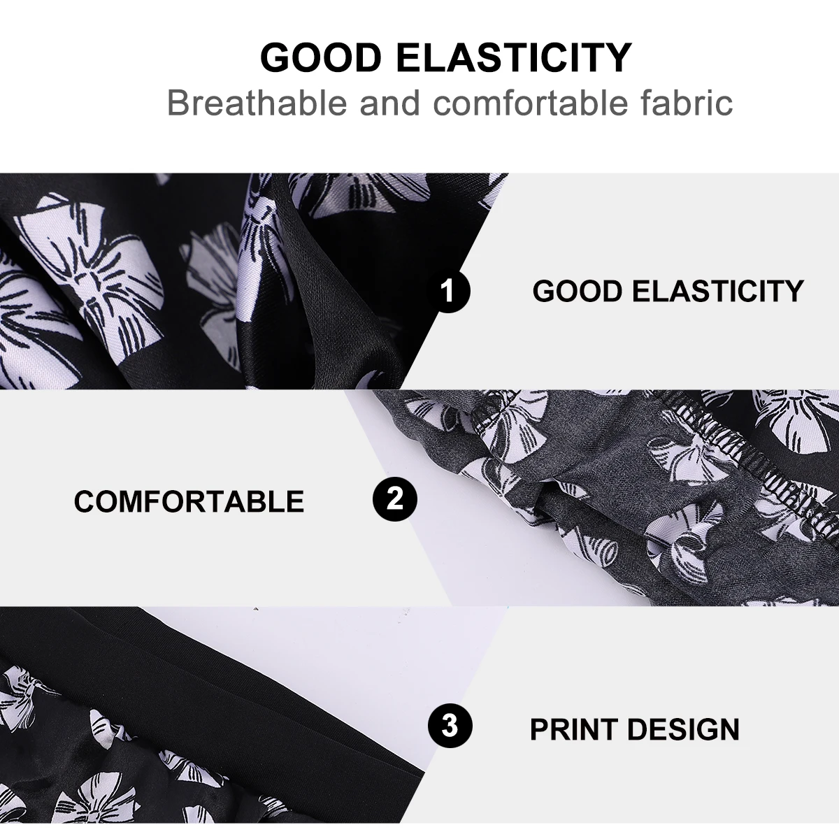 

Satin Wide Beanie Chemotherapy Cap Elastic Sleep Printed Hair Loss Large Size Hair Loss Cap