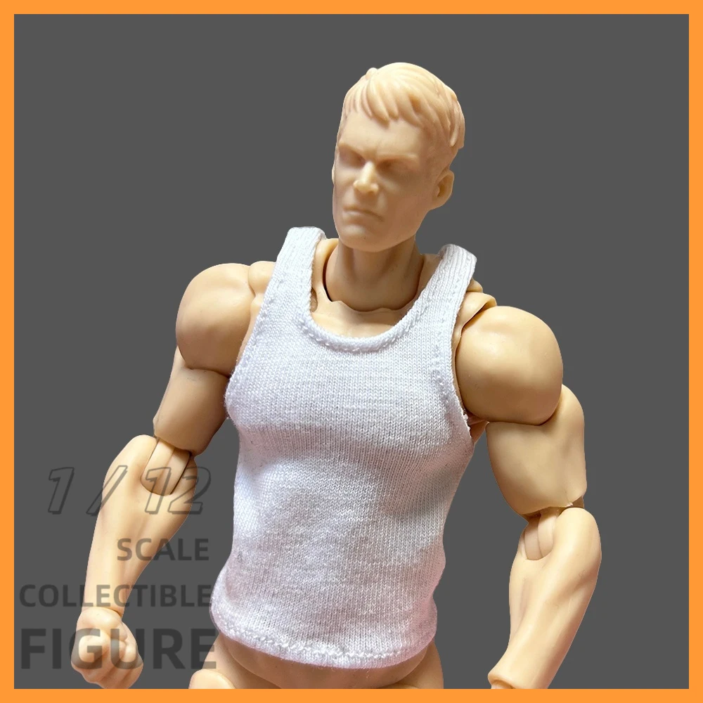 Colete fino masculino em escala 1/12, tanque esportivo para bonecos de ação de 6 polegadas 3A MEZCO
